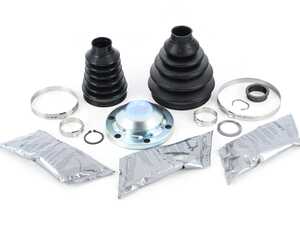 ES#2765965 - 1K0498201AKT4 - Front Inner And Outer CV Boot Refresh Kit - Why risk tearing the same axle out twice? This kit includes front inner and outer CV Joint Boots to service one axle. - Assembled By ECS - Volkswagen