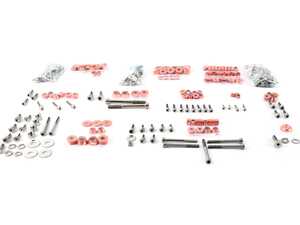 ES#4392745 - ULTVWMK5GTIPCH - Ultimate Dress-Up Fastener Kit - Poppin Peach - 240 piece kit featuring stainless steel fasteners and billet aluminum beauty washers - ZSPEC Design - Volkswagen