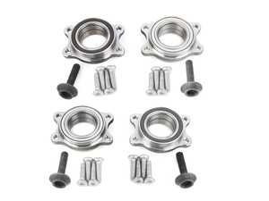 ES#3651356 - 4h049862512aKT - Complete Wheel Bearing Kit - All-inclusive kit includes bearings, axle bolts, and securing bolts for all four corners of the vehicle - Vaico - Audi