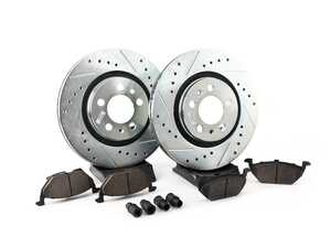 ES#3989330 - CRK839 - Power Stop Z23 Evolution Sport Coated Front Brake Kit (280mm) - A premium front axle upgrade featuring high-carbon smooth Geomet coated rotors and low-dust carbon-fiber ceramic pads. - Power Stop - Volkswagen