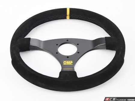 ES#3192169 - OD/2032 - 320 Carbon S Racing Steering Wheel - Black/Yellow Suede - Universal sport steering wheel with a 320mm diameter. - OMP - BMW