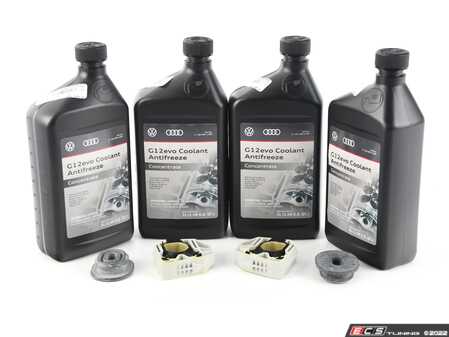 ES#2582078 - 1K0121367FKT1 - Radiator Installation Kit - Upper and lower mounts plus 2 gallons of G13 coolant - Genuine Volkswagen Audi - Audi Volkswagen