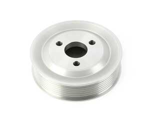 ES#4505540 - N54PSPULLEYRAW - VTT Billet N5X Power Steering Pulley - Anodized Clear - Replace your issue-prone plastic power steering pulley for increased reliability - Vargas Turbo Technologies - BMW