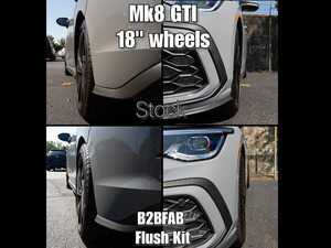 ES#4616265 - B2BFABMK8GTI18FK - B2BFAB Flush Wheel Spacer Kit - OEM 18" Wheels - If you're looking to give your MK8 GTI the perfect stance, look no further. This is the kit for you! - B2BFAB - 