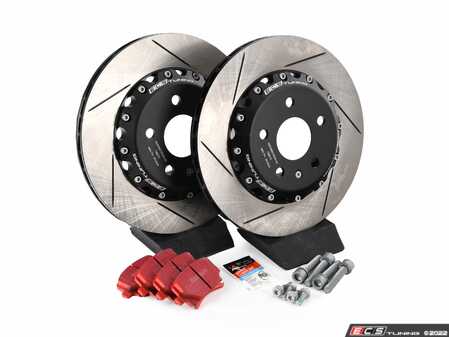 ES#4364665 - 000036ECS04KT -  Rear Brake Service Kit (310x22) - Featuring ECS 2-piece slotted rotors and ECS EP24 Enthusiast Performance pads - Assembled By ECS - Volkswagen