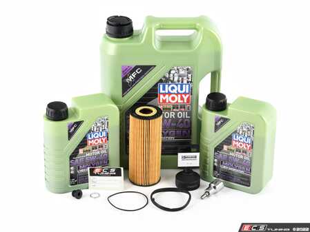 ES#4361448 - MOLYGENKT8 - Liqui Moly MolyGen - Premium Oil Service Kit With Oil Service Tools  - Includes Hengst oil filter and Liqui Moly 5w-40 oil with MolyGen technology - Assembled By ECS - Audi