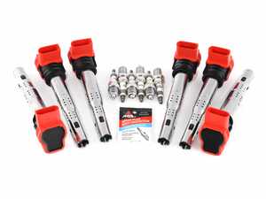 ES#4361437 - 101905631GKT6 - Performance Ignition Service Kit - Includes six Bremi red coil packs and six NGK spark plugs to service your ignition - Assembled By ECS - Audi