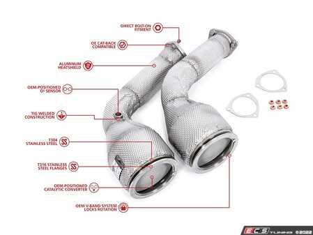 ES#4623241 - UH061-EXA - Unitronic Performance Downpipes For C8 RS6/RS7 - Paired with Unitronic Stage 2 Performance Software and other supporting bolt-ons, these Performance Downpipes help yield up to 819HP / 760LB-FT. - Unitronic - Audi