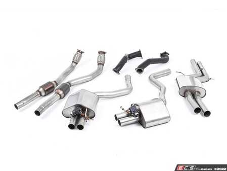 ES#4623271 - SSXAU596 - Turbo Back Resonated (Quieter) System - Full Milltek system with high flow sport cat - Milltek Sport - Audi