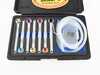 ES#4336679 - CTA1945 - 8-Pc Brake Bleeder Wrench Set - This Brake Bleeder Wrench Set includes 7 popular sized wrenches and a 4 foot hose to allow use on virtually any car, SUV, light truck, or motorcycles brake caliper or wheel cylinder - CTA Tools - Audi BMW Volkswagen Mercedes Benz MINI Porsche
