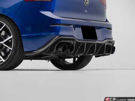 ES#4623692 - 033111LA01KT - MK8 Golf R Carbon Fiber Rear Diffuser - Add aggressive styling with our In-House Engineered Carbon Fiber Rear Diffuser! - ECS - Volkswagen