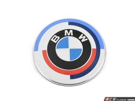 ES#4563904 - 51148087192 - BMW 50th Anniversary M Heritage Edition Roundel - Hood - 82mm - Celebrate BMW with this beautiful 50th M Heritage trunk roundel. Don't wait, they may not be around forever! - Genuine BMW - BMW