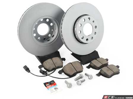 ES#1899323 - 8e0698008 - Front Brake Service Kit - Includes Zimmermann Rotors and Akebono Pads - Assembled By ECS - Volkswagen