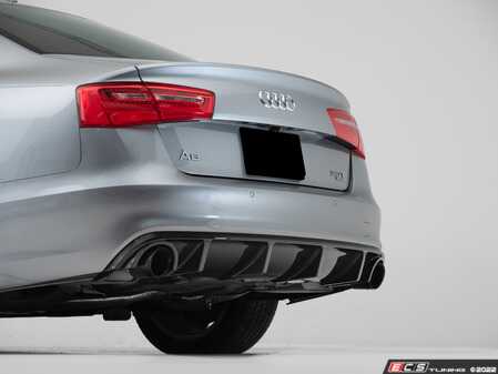 ES#4624073 - 027096LA01-01 - Audi C7 A6 S-line Rear Diffuser - Carbon Fiber - Add some aggressive styling to your pre-facelift C7 A6 S-line! - ECS - Audi