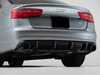 ES#4624068 - 040609LA01 - Audi C7 A6 S-Line Rear Diffuser - Gloss Black - Add some aggressive styling to your C7 A6-S line pre-facelift Audi! - ECS - Audi