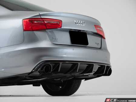 ES#4624068 - 040609LA01 - Audi C7 A6 S-Line Rear Diffuser - Gloss Black - Add some aggressive styling to your C7 A6-S line pre-facelift Audi! - ECS - Audi