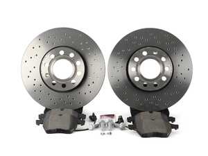 ES#1899319 - 8e0698004 - Front Brake Service Kit - Includes Zimmermann rotors and ECS DD23 ceramic pads. - Assembled By ECS - Volkswagen