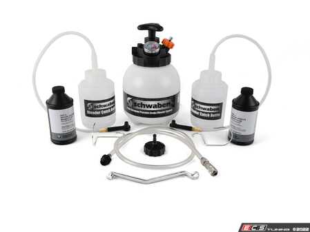 ES#4355842 - 007091ECS02KT5 - Brake Fluid Flush Kit - Level 2 - Includes a Schwaben European Pressure Bleeder & Catch Bottles, Schwaben Bleeder Wrench, and 710ml of OEM DOT4 brake fluid - Assembled By ECS - BMW MINI