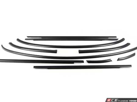 ES#4158395 - 51135A0B943 - MINI Waistline| Beltline Piano Black Full Belt line Kit - F55 - Remove the chrome and get the blacked out look - Genuine MINI - MINI