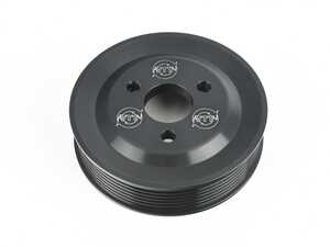 ES#4505538 - N54PSPULLEYBLK - VTT Billet N5X Power Steering Pulley - Anodized Black - Replace your issue-prone plastic power steering pulley for increased reliability - Vargas Turbo Technologies - BMW