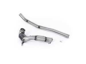 ES#4623649 - SSXVW674 - Large Bore Downpipe & Hi-Flow Sports Cat - Stainless steel 80mm downpipe with high flow catalytic converter designed to work with 80mm cat-back exhaust systems. - Milltek Sport - Audi Volkswagen