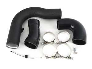 ES#4619779 - 036632la01-01KT - MK8 GTI Throttle Body Charge Pipe Kit - Wrinkle Black  - Improve airflow and reduce restrictions with our High Flow Throttle Pipe Kit - ECS - Volkswagen