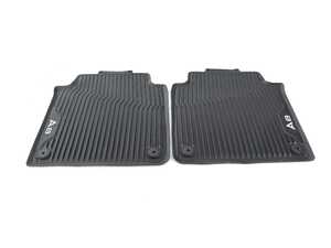 ES#3561565 - 4N4061512041 - Rear All-Weather Floor Mats - Black - Designed to protect vehicle carpet from snow, sand, mud, rain and slush - Genuine Volkswagen Audi - Audi