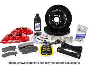 ES#4629484 - BBK019RED-1 - Apollo Big Brake Kit 330mm Red - Front  - Upgraded slotted and 2 piece floating front brakes with Yellow pads - EBC - MINI