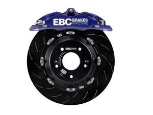 ES#4629505 - BBK019BLU-1 - Apollo Big Brake Kit 330mm Blue - Front  - Upgraded slotted and 2 piece floating front brakes with Yellow pads - EBC - MINI