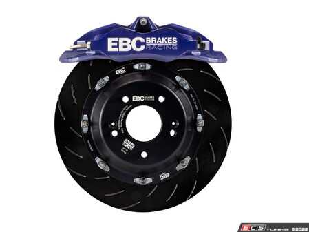 ES#4629505 - BBK019BLU-1 - Apollo Big Brake Kit 330mm Blue - Front  - Upgraded slotted and 2 piece floating front brakes with Yellow pads - EBC - MINI