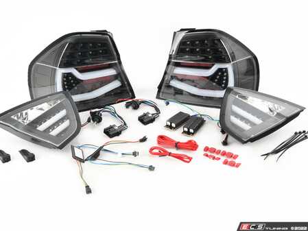 ES#4492543 - LTE9005JMLEDTM - Spec-D LED Tail Lights - Matte Black Housing/Clear Lens - E90 Pre LCI - Comes with 1 pair of black housing clear lens tail lights w/ LED strips - Spec-D Tuning - BMW