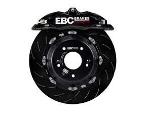 ES#4629508 - BBK019BLK-1 - Apollo Big Brake Kit 330mm Black - Front - Upgraded slotted and 2 piece floating front brakes with Yellow pads - EBC - MINI
