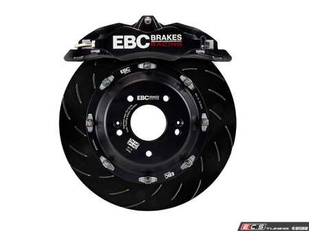 ES#4629508 - BBK019BLK-1 - Apollo Big Brake Kit 330mm Black - Front - Upgraded slotted and 2 piece floating front brakes with Yellow pads - EBC - MINI