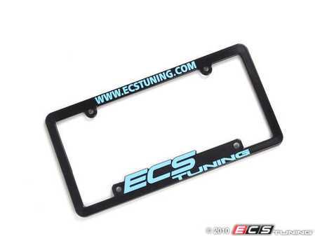 ES#264052 - ECS-LP-FRAME-SKY - ECS Tuning License Plate Frame - Sky Blue - Black fade resistant plastic frame with raised letters - ECS - Audi BMW Volkswagen Mercedes Benz MINI Porsche