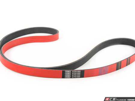 ES#4485241 - 7pk1860 - Performance Kevlar Reinforced Belt - N55 E Chassis/ N54 E61 E84 - Our Red Kevlar accessory Belts are both an aesthetic improvement and a performance alternative to a traditional belt. - ECS - BMW