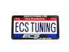 ES#5714 - ECS-LP-FRAME-SLV - ECS Tuning License Plate Frame - Silver - Black fade resistant plastic frame with raised letters - ECS - Audi BMW Volkswagen Mercedes Benz MINI Porsche