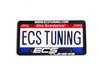 ES#5718 - ECS-LP-FRAME-WHT - ECS Tuning License Plate Frame - White - Black fade resistant plastic frame with raised letters - ECS - Audi BMW Volkswagen Mercedes Benz MINI Porsche