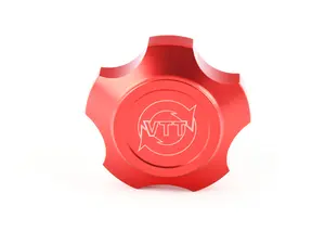 Billet Coolant Reservoir Cap - Anodized Red