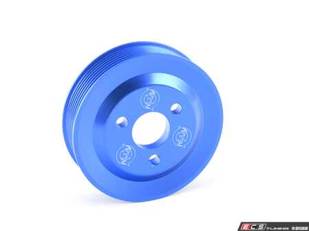 ES#4505537 - N54PSPULLEYBLUE - VTT Billet N5X Power Steering Pulley - Anodized Blue - Replace your issue-prone plastic power steering pulley for increased reliability - Vargas Turbo Technologies - BMW