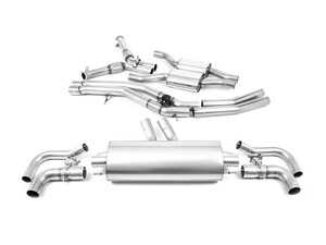 ES#4418827 - SSXAU957 - Resonated Cat-back Exhaust  - 3.00" Stainless steel, No Cutting Required and Fits with OE Tips - Milltek Sport - Audi