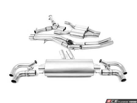 ES#4418827 - SSXAU957 - Resonated Cat-back Exhaust  - 3.00" Stainless steel, No Cutting Required and Fits with OE Tips - Milltek Sport - Audi