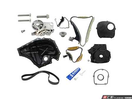 ES#4623804 - CKP0231 - Timing Chain Kit - Select Plus - Includes chains, tensioners, rails, timing covers, cam bridge, cam adjuster, oil pump chain & tensioner, oil pan, drive belt, gasket sealant and necessary hardware - Rein - Audi