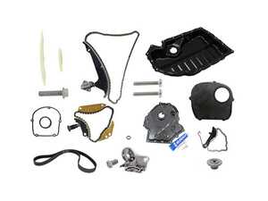 ES#4623807 - CKP0234 - Timing Chain Kit - Select Plus - Includes chains, tensioners, rails, timing covers, cam bridge, cam adjuster, oil pump chain & tensioner, oil pan, drive belt, gasket sealant and necessary hardware - Rein - Audi Volkswagen