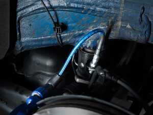 ES#4626824 - 009477ECS02 - Rear Exact-Fit Stainless Steel Brake Lines - Blue - Rear set of DOT-compliant lines for an improved pedal feel - ECS - Audi Volkswagen