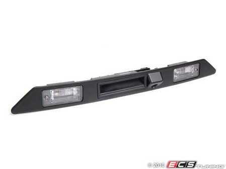 ES#248359 - 4L08275743Fz - License Plate Light Trim Assembly - Black Plastic trunk grip molding and includes license plate lights - Genuine Volkswagen Audi - Audi