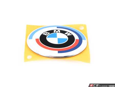ES#4505082 - 51117886545 - BMW 50th Anniversary M Heritage Edition Roundel - Hood - Celebrate BMW with this beautiful 50th M Heritage hood roundel. Don't wait, they may not be around forever! - Genuine BMW M Performance - BMW