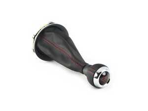 ES#2178684 - 25117605282 - JCW Leather Shift Knob W/ Boot - Silver - For MINIs with LCI update - Genuine MINI - MINI
