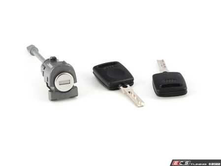 ES#454832 - 8N0837168B - Lock Cylinder With Keys and Housing - Right side - Includes replacement lock cylinder and keys for the passenger side (right) door - Genuine Volkswagen Audi - Audi