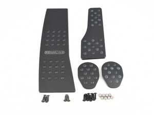 ES#2840341 - P716096BLACK - Rennline 4-Piece Pedal Set - Black  - Black finish with rubber grip - includes gas, brake, clutch, and dead pedals - Rennline - MINI
