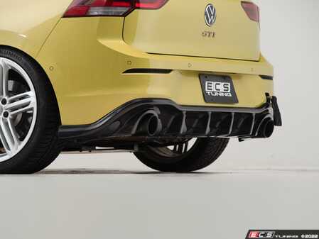 ES#4691006 - 033123la01KT - MK8 GTI Carbon Fiber Rear Diffuser - (NO LONGER AVAILABLE) - Add aggressive styling with our In-House Engineered Carbon Fiber Rear Diffuser! - ECS - 